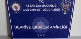 Edirne'de uyuşturucu bulunan şüpheli gözaltına alındı, kamyonetteki aküler çalındı