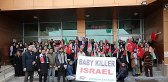 Yozgat Bozok Üniversitesi Öğrencileri İsrail'in Filistin'e Yönelik Saldırılarını Protesto Etti
