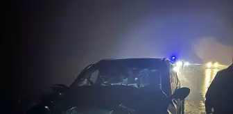 Bursa'da kaza sonrası çıkan yangın söndürüldü
