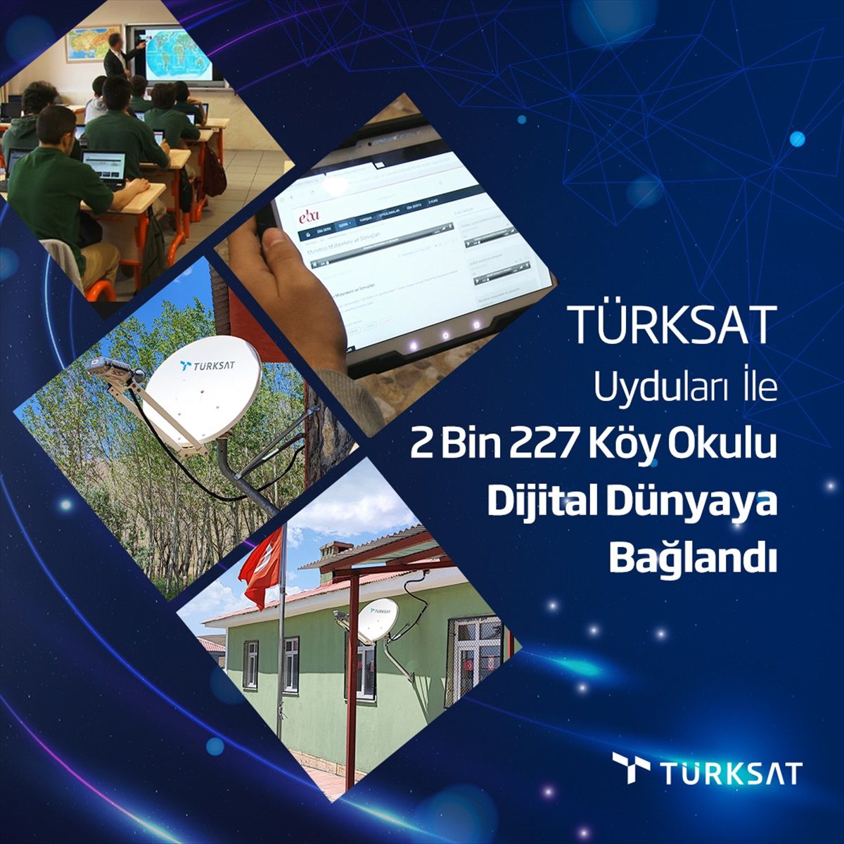 Türksat Uydularıyla Köy Okullarına İnternet Erişimi Sağlandı