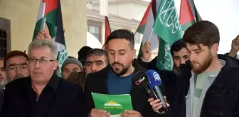 Şırnak'ta İsrail'in Filistin'e yönelik saldırıları protesto edildi