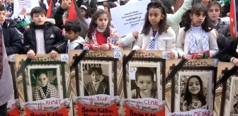 Yalovalı çocuklar Filistinli çocuklar için yürüdü