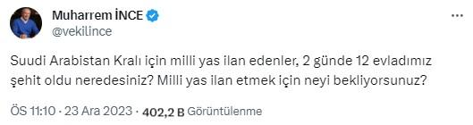 12 askerimizin şehit olmasının ardından hükümete milli yas çağrısı