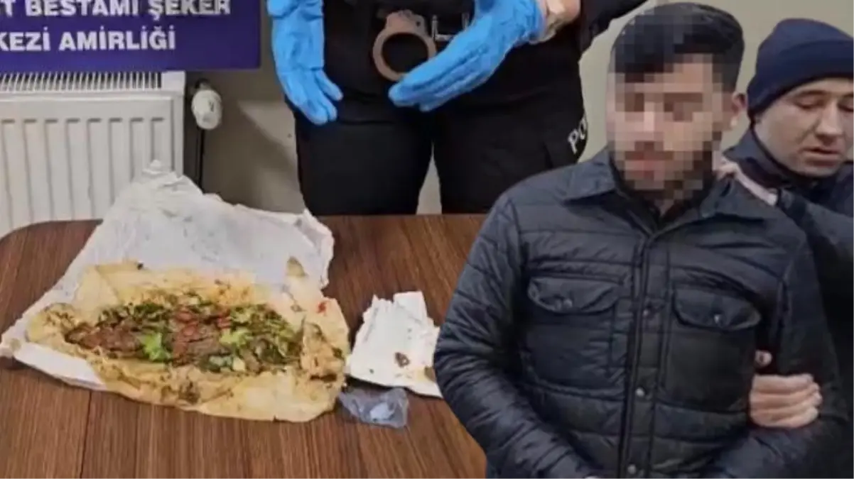 Polis merkezinde akılalmaz olay! Sevgilisine dürüm içinde uyuşturucu getirirken yakalandı