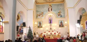 Mersin'deki tarihi kilisede Noel ayini düzenlendi