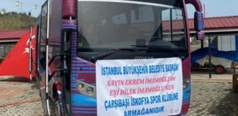 Dilek İmamoğlu'nun İskofya Voleybol Kadın Takımı'na hediye ettiği otobüse saldırı