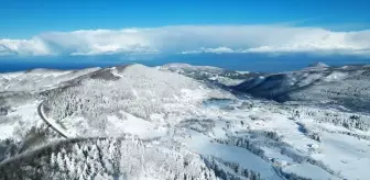 Kastamonu'da Kar Yağışıyla Beyaz Örtü Oluştu