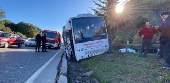 Samsun'da halk otobüsü kaza yaptı, 1 yolcu yaralandı
