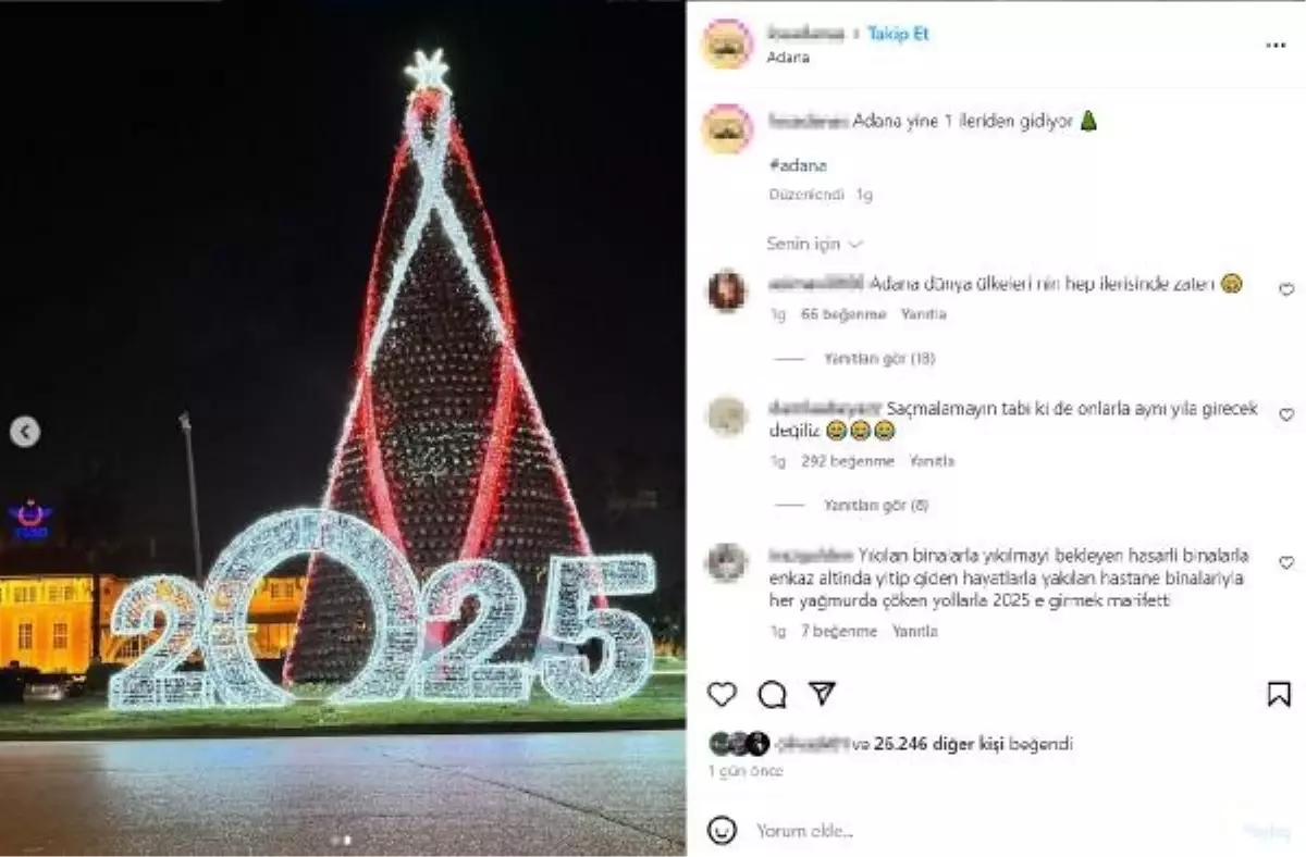 Adana'da 'Hoş Geldin 2025' Süslemeleri Yoğun İlgi Gördü