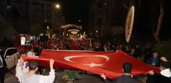 Keşan'da PKK'ya tepki yürüyüşü düzenlendi, 12 şehit için mevlit okutuldu