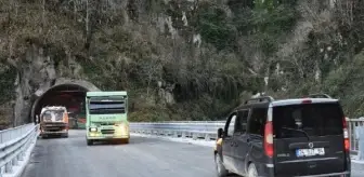 Ordu'da heyelan nedeniyle kapanan yol yeniden açıldı