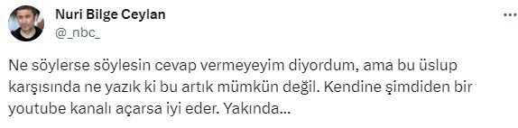 Nuri Bilge Ceylan'dan 'Tek kelime ederse yayın açar konuşurum' diyen Zeki Demirkubuz'a cevap