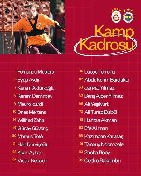 Galatasaray'ın yıldızı Süper Kupa finalinin kadrosundan çıkarıldı Galatasaray'ın yıldızı Süper Kupa finalinin kadrosundan çıkarıldı