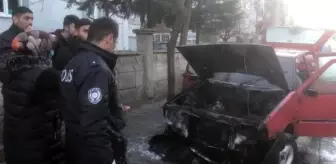 KARAMAN'da Otomobil Alev Aldı