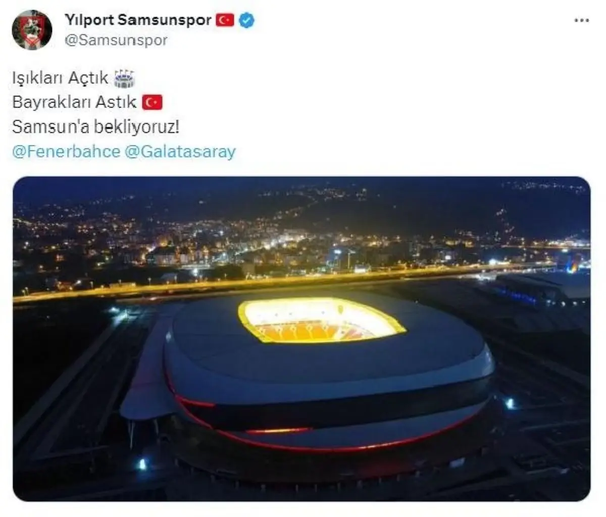 Samsunspor, Süper Kupa Finalinin Samsun'da Oynanmasını İstiyor