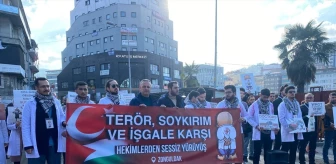 Sakarya ve Zonguldak'ta Hekimler İsrail'in Saldırılarını Protesto Etti
