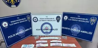 Keşan'da kahvehanede kumar oynayanlara ceza kesildi