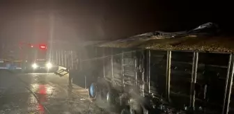 Osmaniye'de mısır yüklü TIR yangını söndürüldü