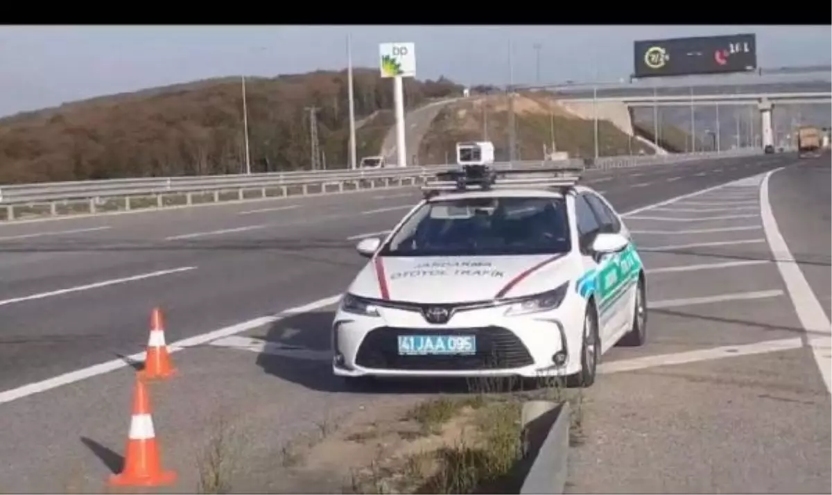 Kocaeli'de Kuzey Marmara Otoyolu'nda 24 Saat Radar Uygulaması Başladı