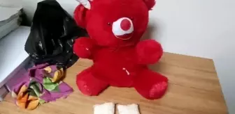 Taksiden oyuncak ayının içinden uyuşturucu çıktı