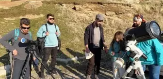 Bitlis'te doğaseverler güneşi gözlemledi