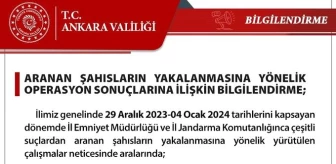 Ankara'da 709 Aranan Şahıs Yakalandı