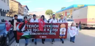 Amasya'da Sağlık Çalışanları İsrail'e Tepki Gösterdi