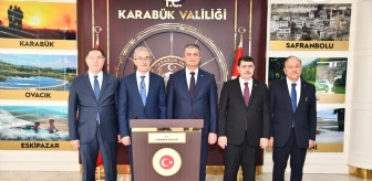 Kamu Başdenetçisi Şeref Malkoç, Karabük Valisi Mustafa Yavuz'u ziyaret etti
