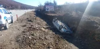 Amasya'da otomobil takla attı: 3 kişi yaralandı