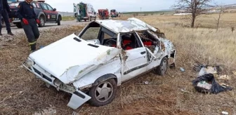 Aksaray'da Otomobil Şarampole Devrildi: 5 Yaralı