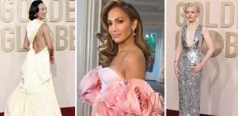 Altın Küre Ödül töreninde şıklıkları ile göz kamaştırdılar! Jennifer Lopez rakiplerini gölgede bıraktı