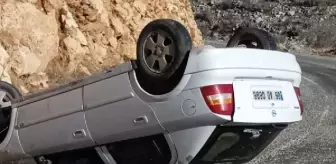 BATMAN'da takla atan otomobildeki 1'i bebek 5 kişi, yaralandı