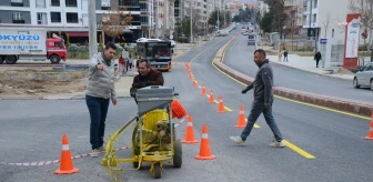 Kırşehir'de Yol Çizgi Çalışması Tamamlandı