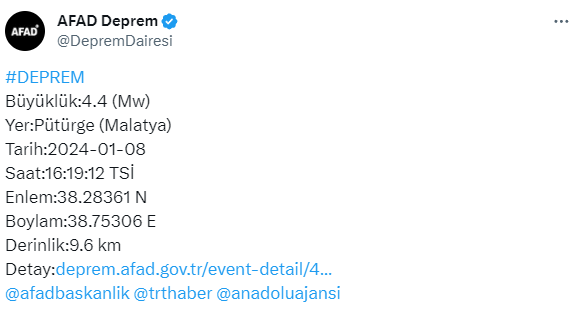 Malatya deprem mi oldu? SON DAKİKA! Malatya kaç şiddetinde deprem oldu?