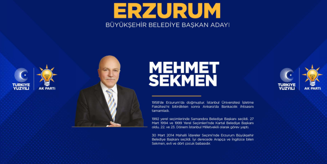 Mehmet Sekmen kimdir, nereli? AK Parti Erzurum adayı Mehmet Sekmen kariyeri! Mehmet Sekmen ne mezunu?
