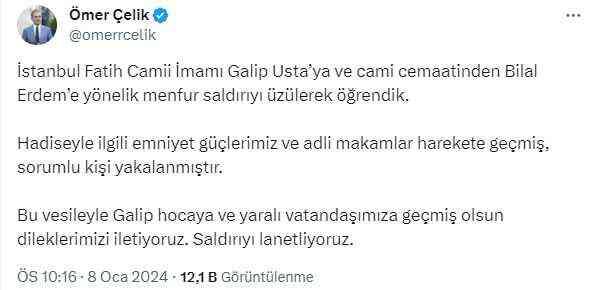 Namaz sırasında camide huzursuzluk çıkaran şahıs imamı bıçakladı Namaz sırasında camide huzursuzluk çıkaran şahıs imamı bıçakladı