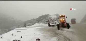 Antalya-Konya karayolunda kar yağışı başladı