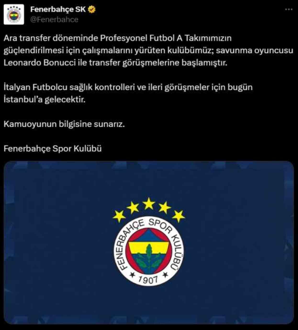 Bonucci saat kaçta İstanbul'a inecek? BONUCCİ FENERBAHÇE'DE! Bonucci ne zaman geliyor?