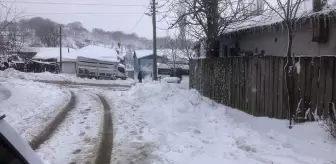 Çanakkale'nin Çan ilçesinde yüksek kesimlerde kar etkili oldu