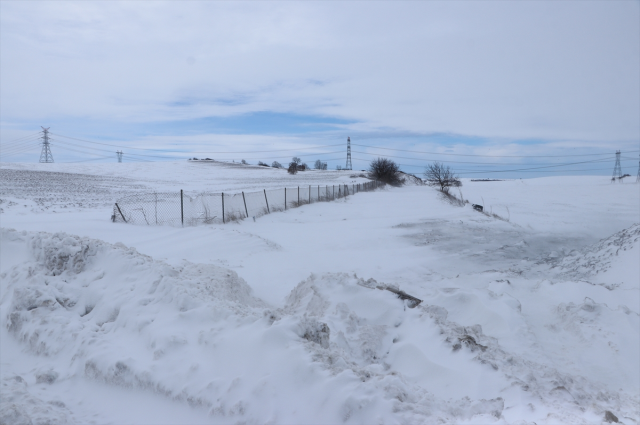 Tekirdağ'da kar esareti: Birçok araç yolda kaldı