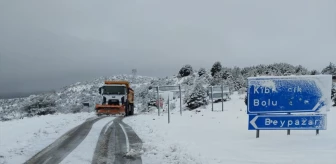 Beypazarı ilçesinde kar yağışı
