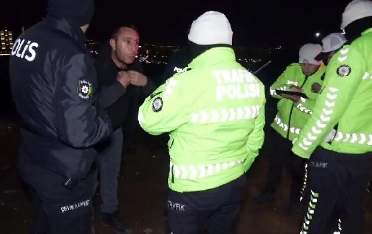 Erzurum'da alkollü sürücü polislere itiraz etti