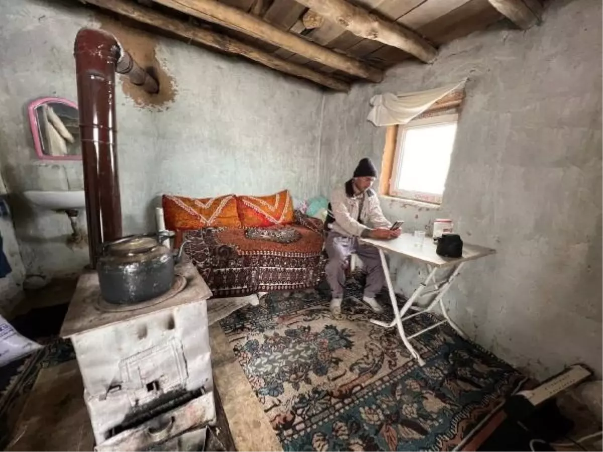 İranlı çoban, 15 bin TL karşılığında Yüksekova'da çobanlık yapıyor