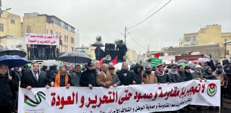 Ürdün'de Filistin'e Destek Yürüyüşü Gerçekleştirildi