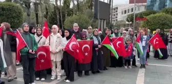 Alanya'da Şehitlere Saygı Filistin'e Destek Yürüyüşü