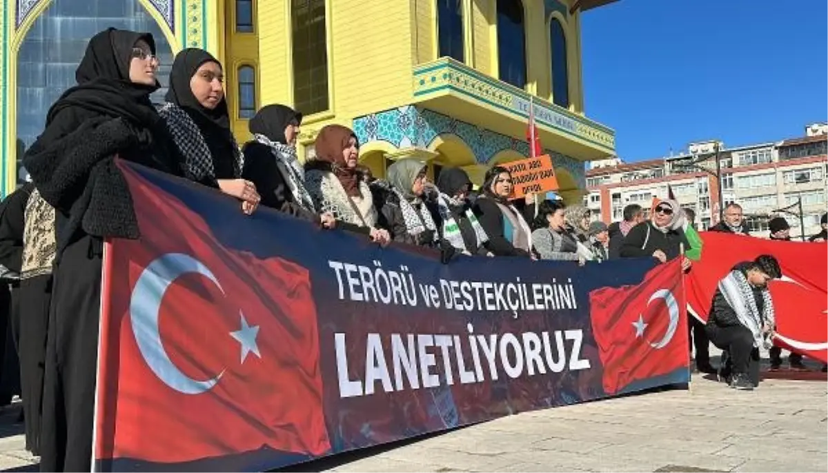 Kütahya'da Şehitler İçin İsrail ve ABD'ye Tepki Gösterildi