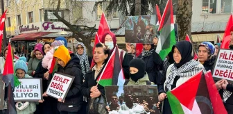 Yalova'da İsrail'in Gazze Şeridi'ne yönelik saldırıları protesto edildi