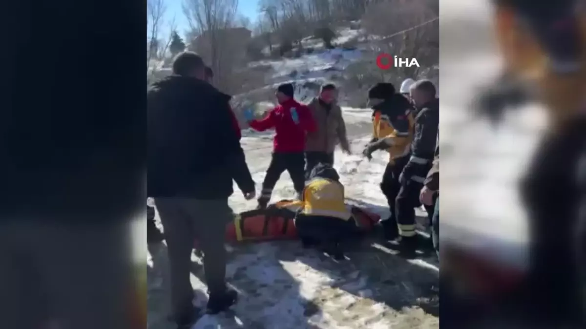 Elektrik akımına yakalanan vatandaşın yardımına ambulans helikopter yetişti