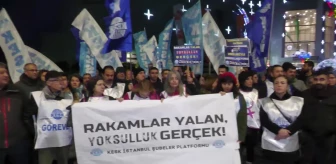 Kesk'ten İstanbul'da Tüik ve Zam Protestosu: 'Sahte Veriler Açıklandıkça Bugün Yapılan Artışların 1-2 Ay İçinde Karşılığı Kalmayacak'