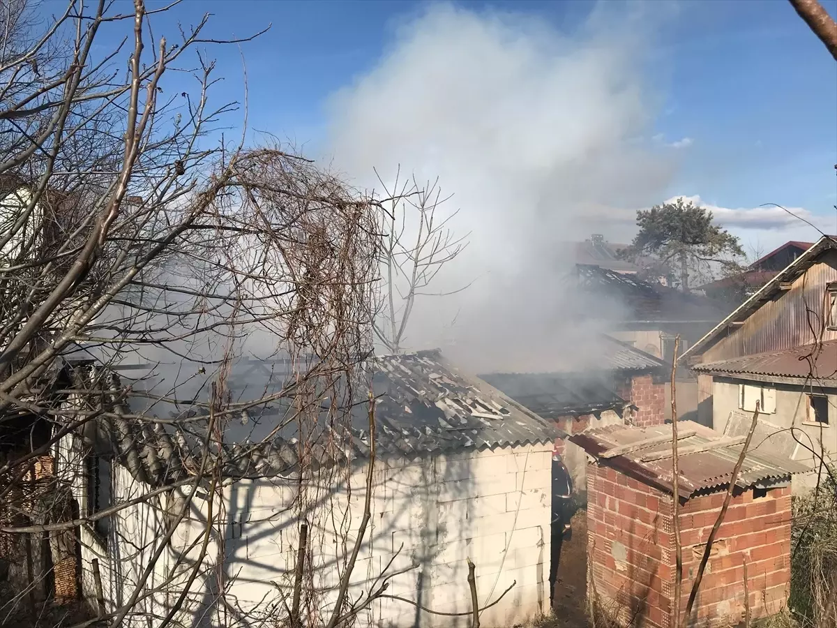 Sakarya'da çıkan yangında iş yeri ve evde hasar oluştu
